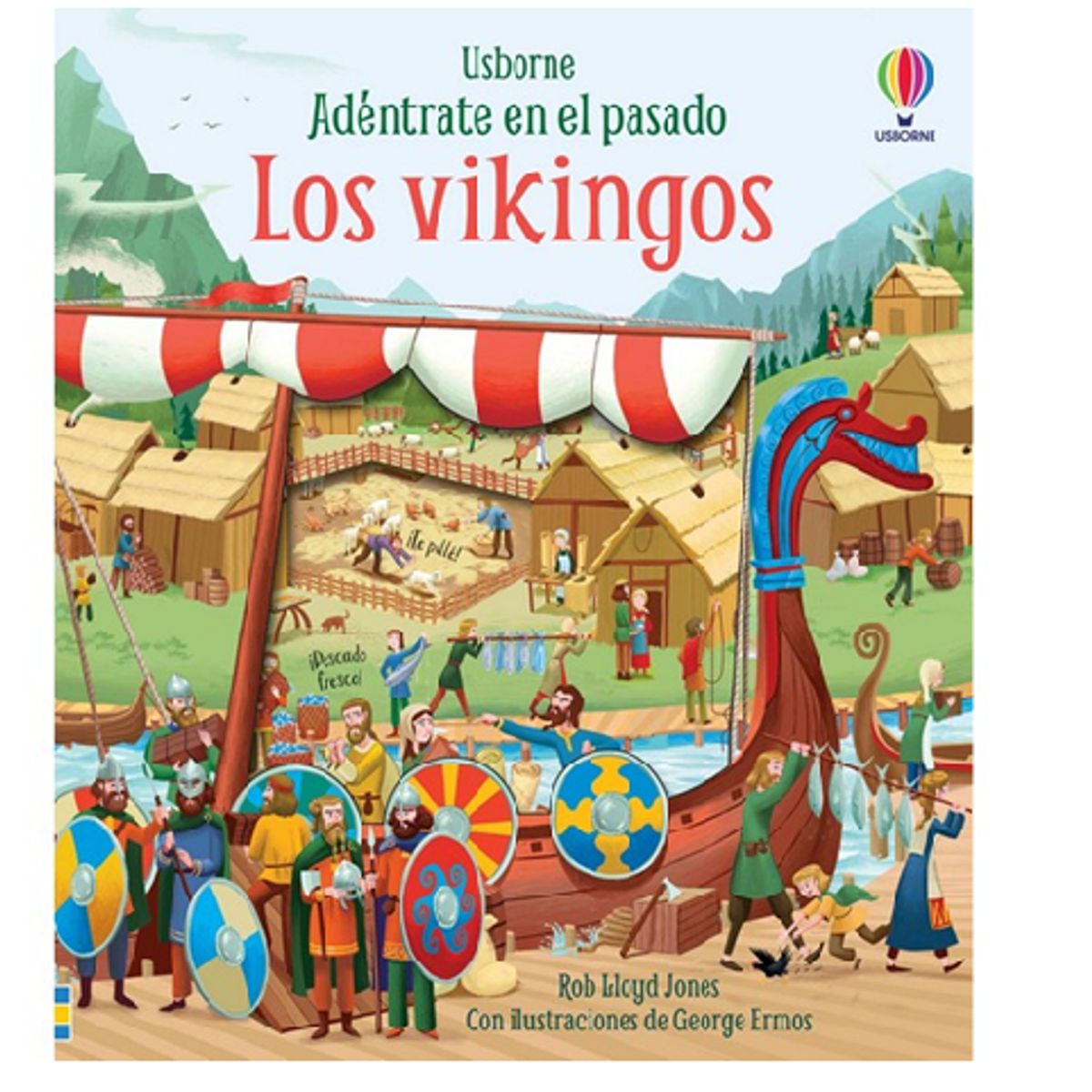 GENERICO - LIBRO INFANTIL VIKINGOS ADENTRATE EN EL PASADO CON SOLAPAS