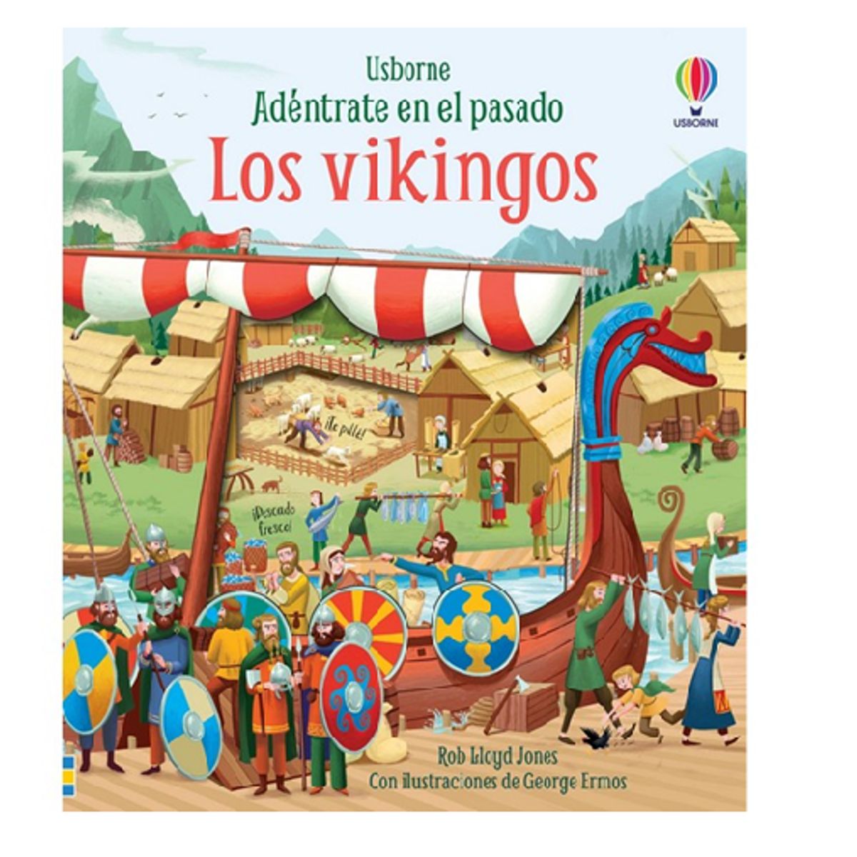 GENERICO - LIBRO INFANTIL VIKINGOS ADENTRATE EN EL PASADO CON SOLAPAS