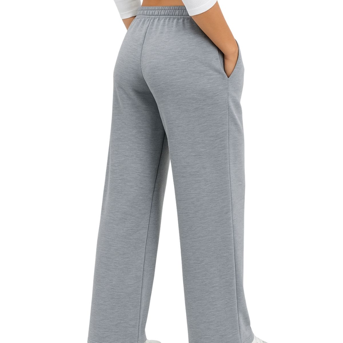 ENKI - Pantalón Palazzo Mujer Franela 201 - Tiro Alto y Fit Ancho - Abrigo y Elegancia Casual