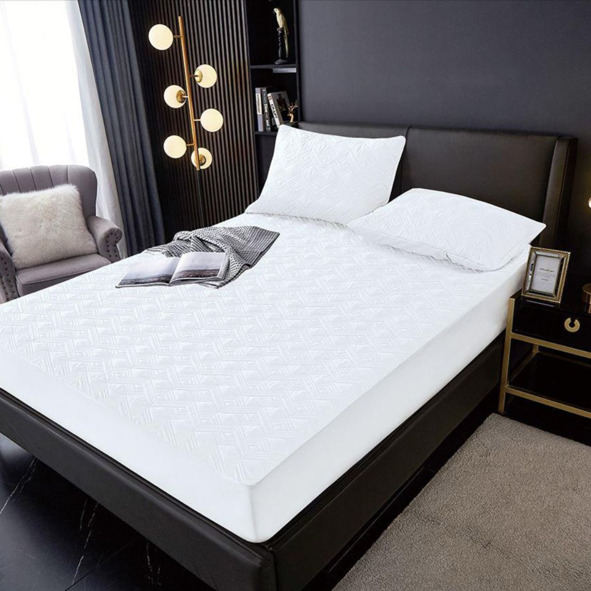 CASATEX - PROTECTOR DE COLCHÓN IMPERMEABLE KING CASATEX CON FUNDAS