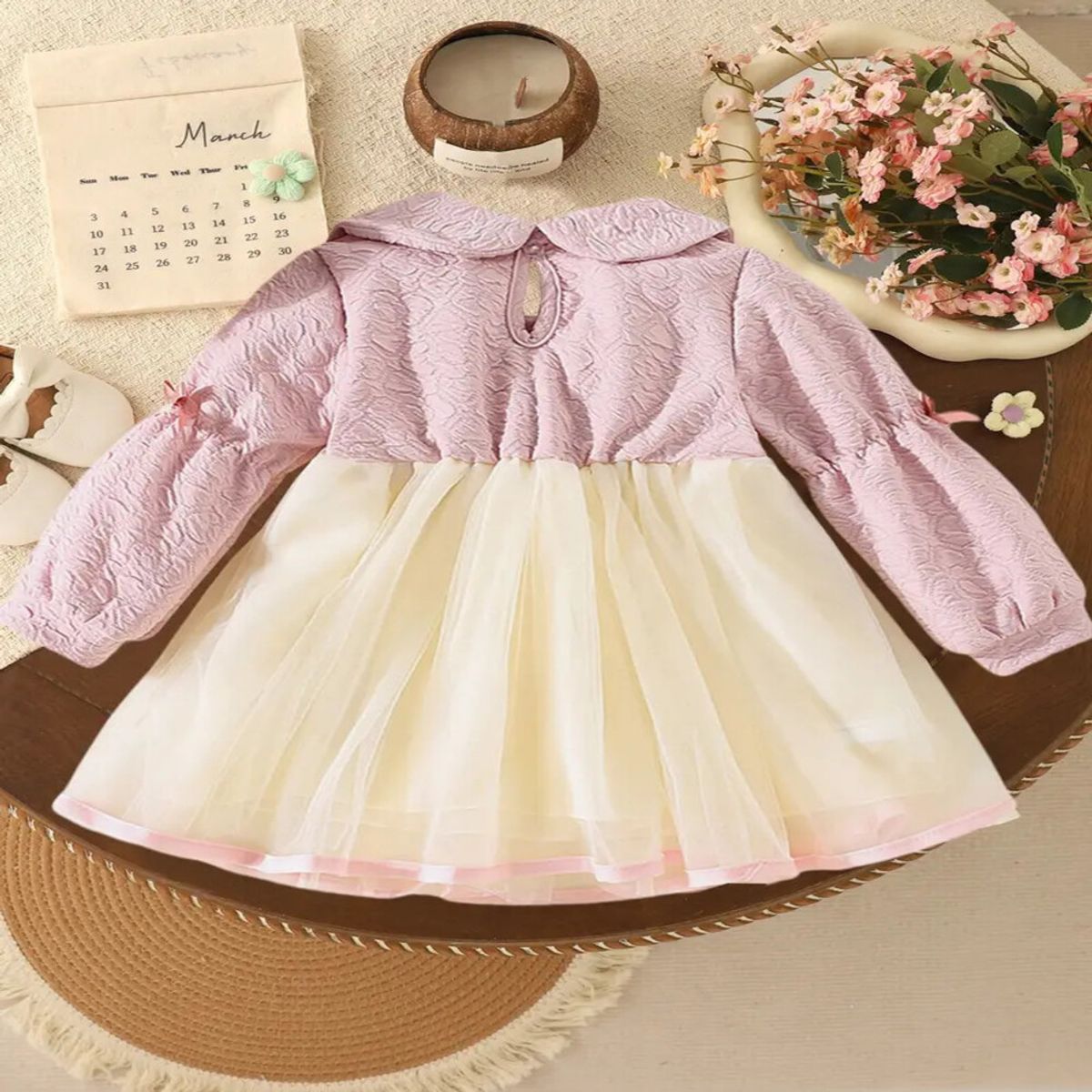 GENERICO - VESTIDO NAVIDAD PARA BEBE NIÑA - FIESTA NAVIDEÑA