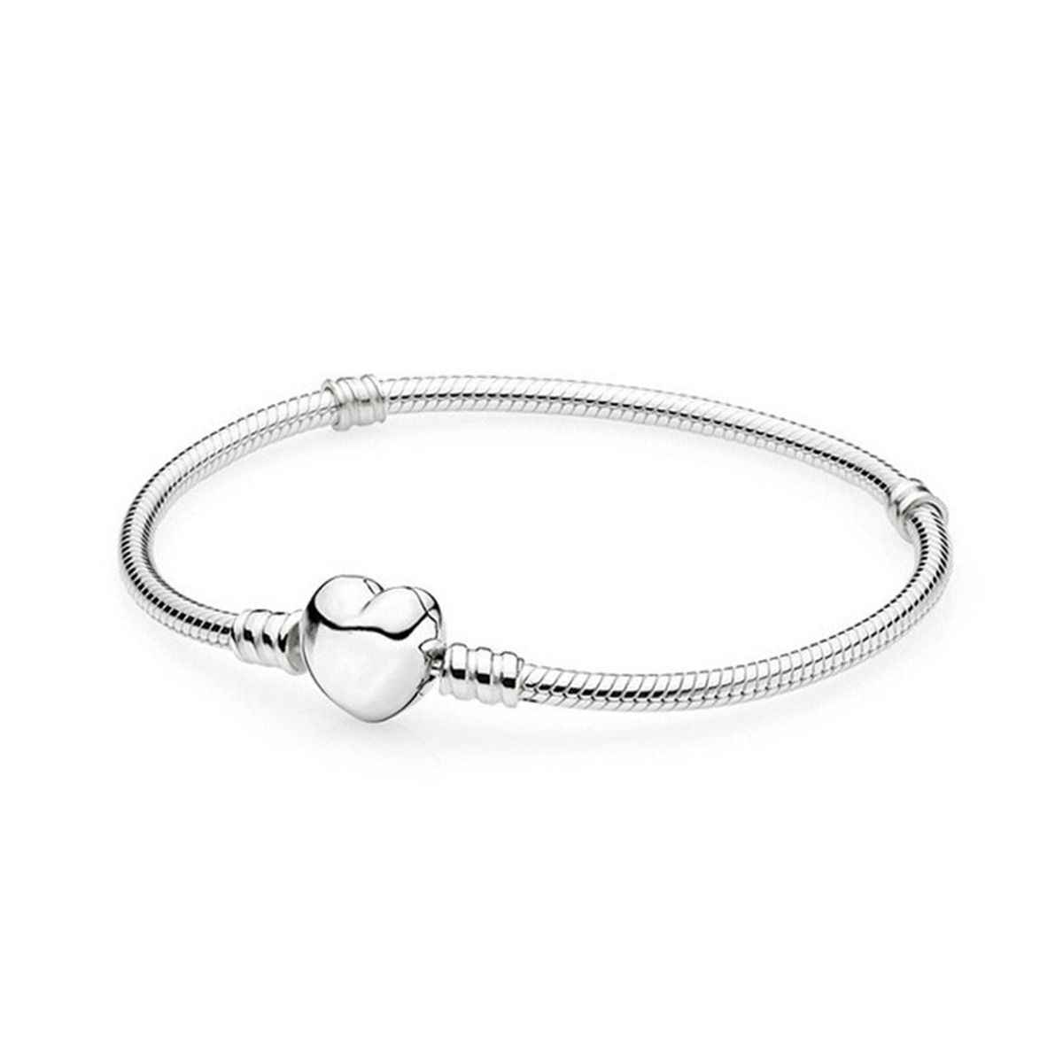 GENERICO - Pulsera Mujer Corazón Estilo Charm Acero Inoxidable Regalo