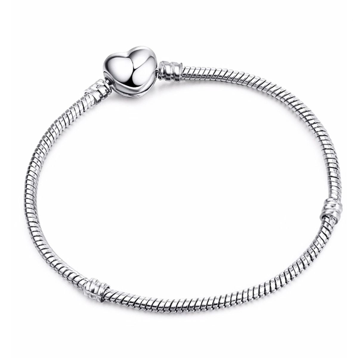 GENERICO - Pulsera Mujer Corazón Estilo Charm Acero Inoxidable Regalo
