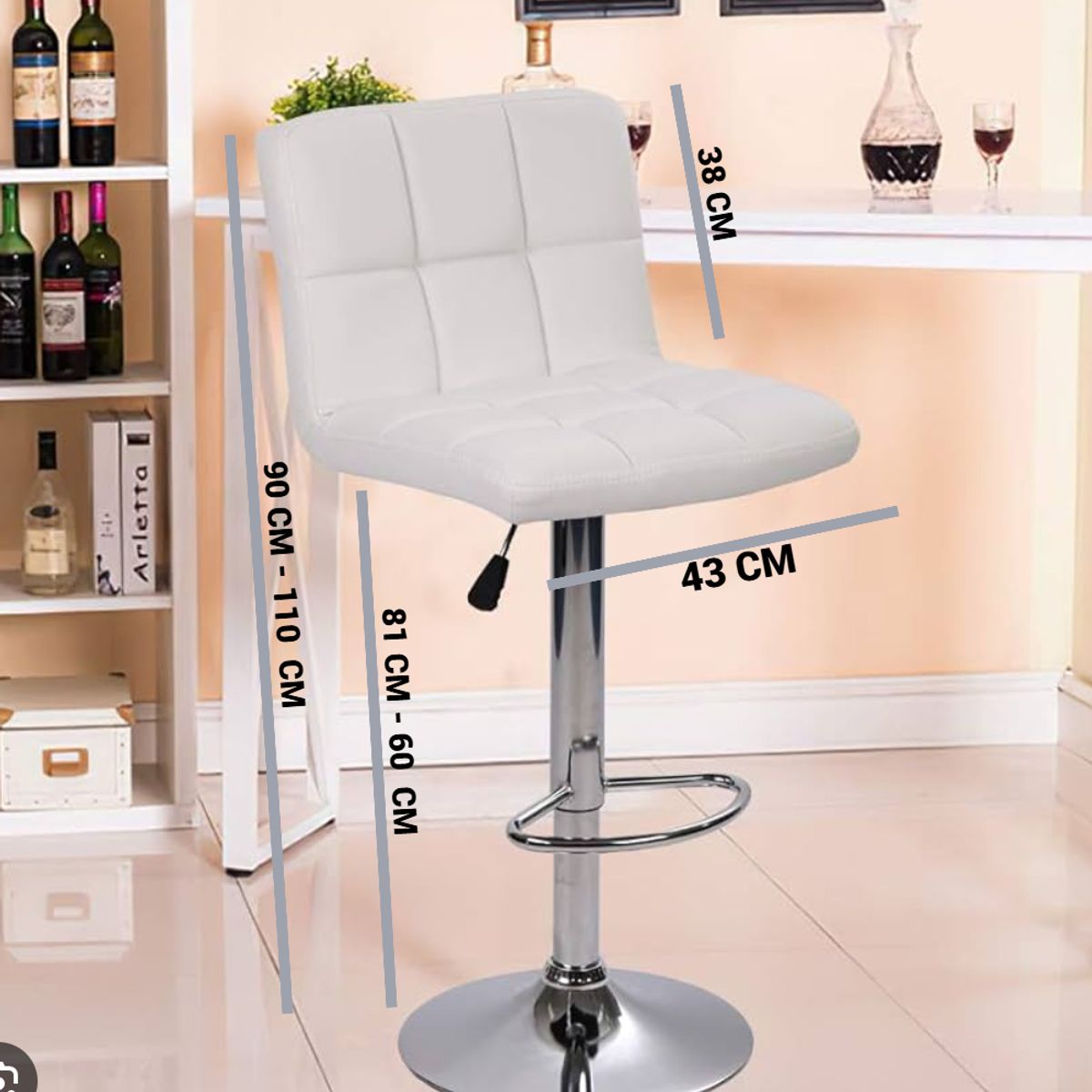 GENERICO - BANCO SILLA BAR RIWAY BLANCO PU