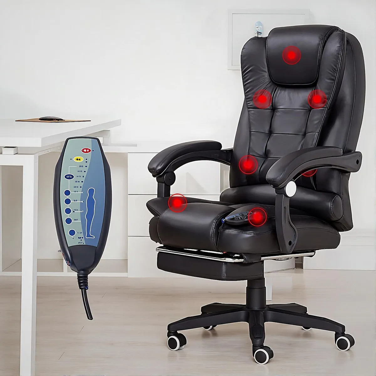 GENERICO - SILLA SILLÓN ESCRITORIO GERENCIAL OFICINA ERGONÓMICA 7 PUNTOS VIBRO MASAJES RELAX