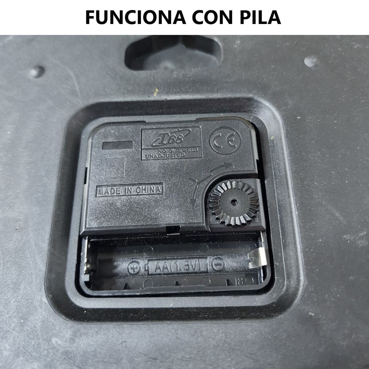 GENERICO - Reloj de pared de 27cm a pila AA - Pavo real - NEGRO