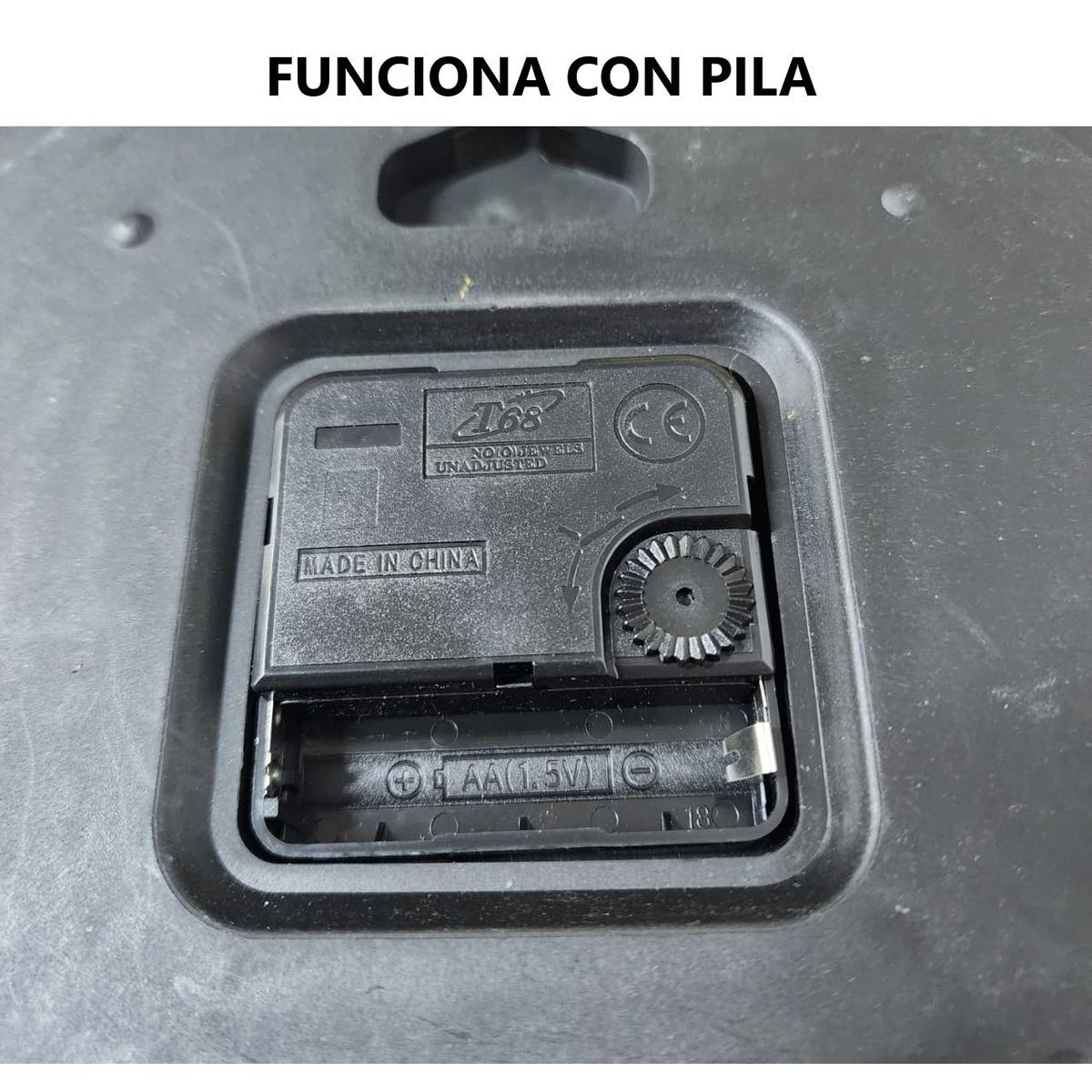 GENERICO - Reloj de pared de 27cm a pila AA - Pavo real - NEGRO