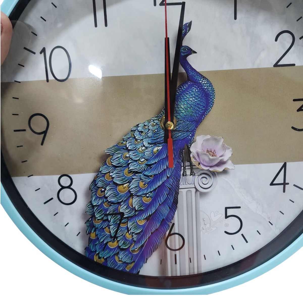 GENERICO - Reloj de pared de 27cm a pila AA - CELESTE