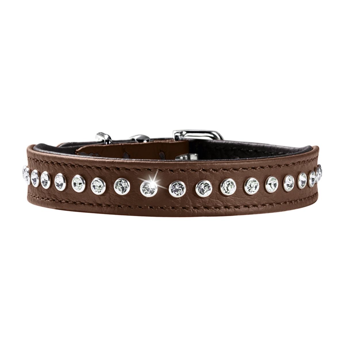 HUNTER - Hunter Collar para Perro Crystal Line Petit MarronNegro XXS
