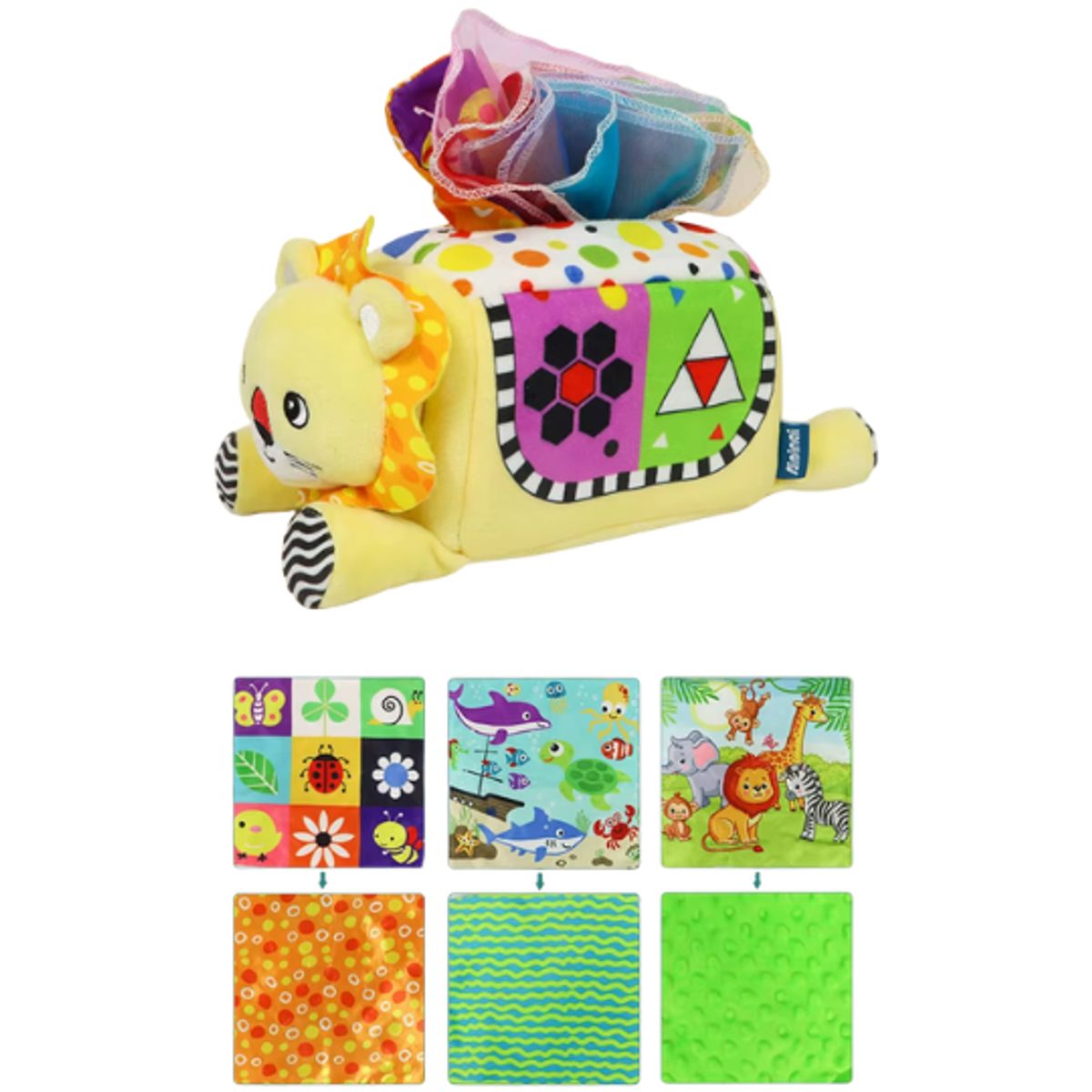 GENERICO - Juguete Caja de Pañuelos de Estimulación Sensorial Amarillo