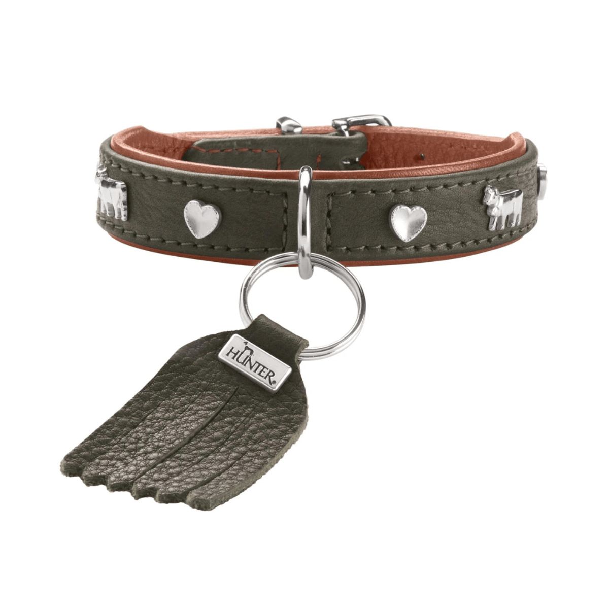 HUNTER - Hunter Collar para Perro München Mini VerdeCoñac 30 XS