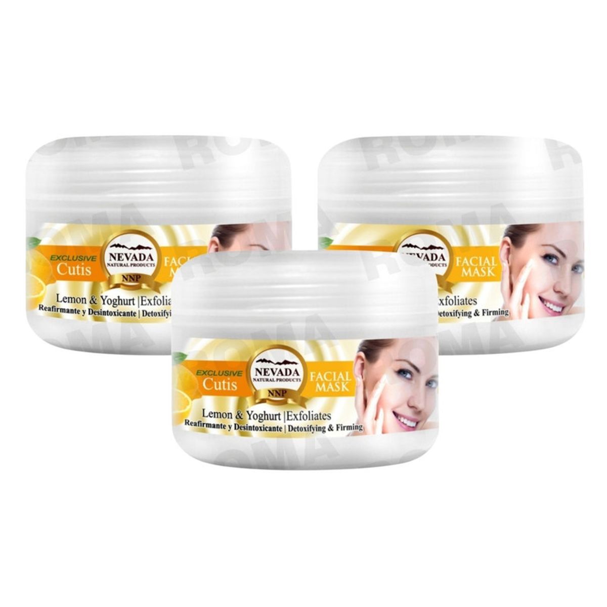 NEVADA NATURAL PRODUCTS - PACK 3 MASCARILLA FACIAL DE YOGURT Y LIMÓN 100G NEVADA