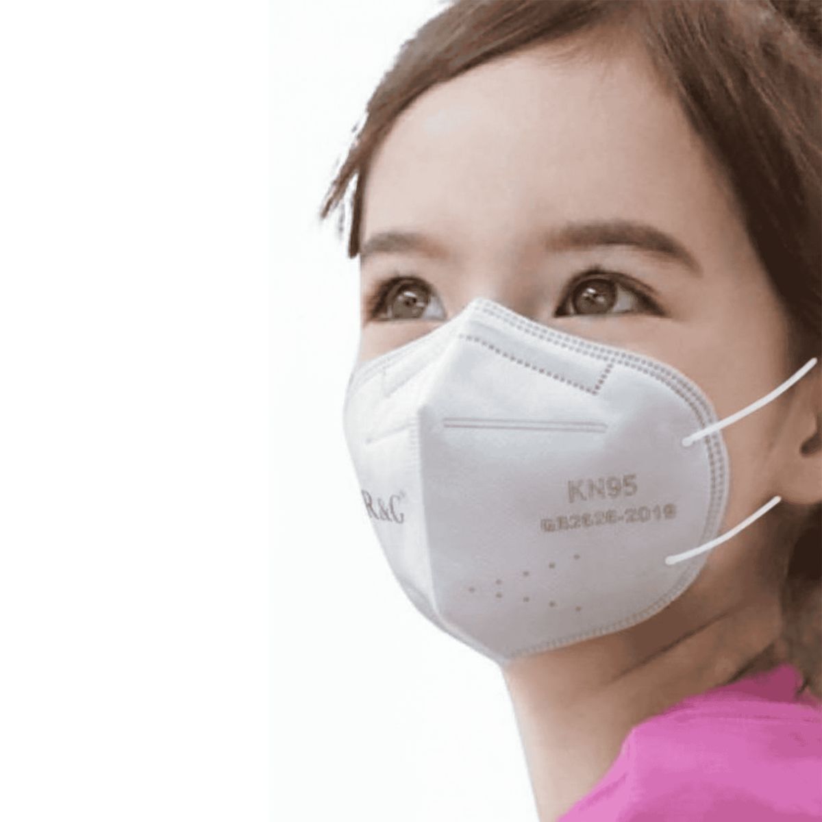 R&G - Mascarilla KN95 Niños Blanco R&G Caja x 15 und