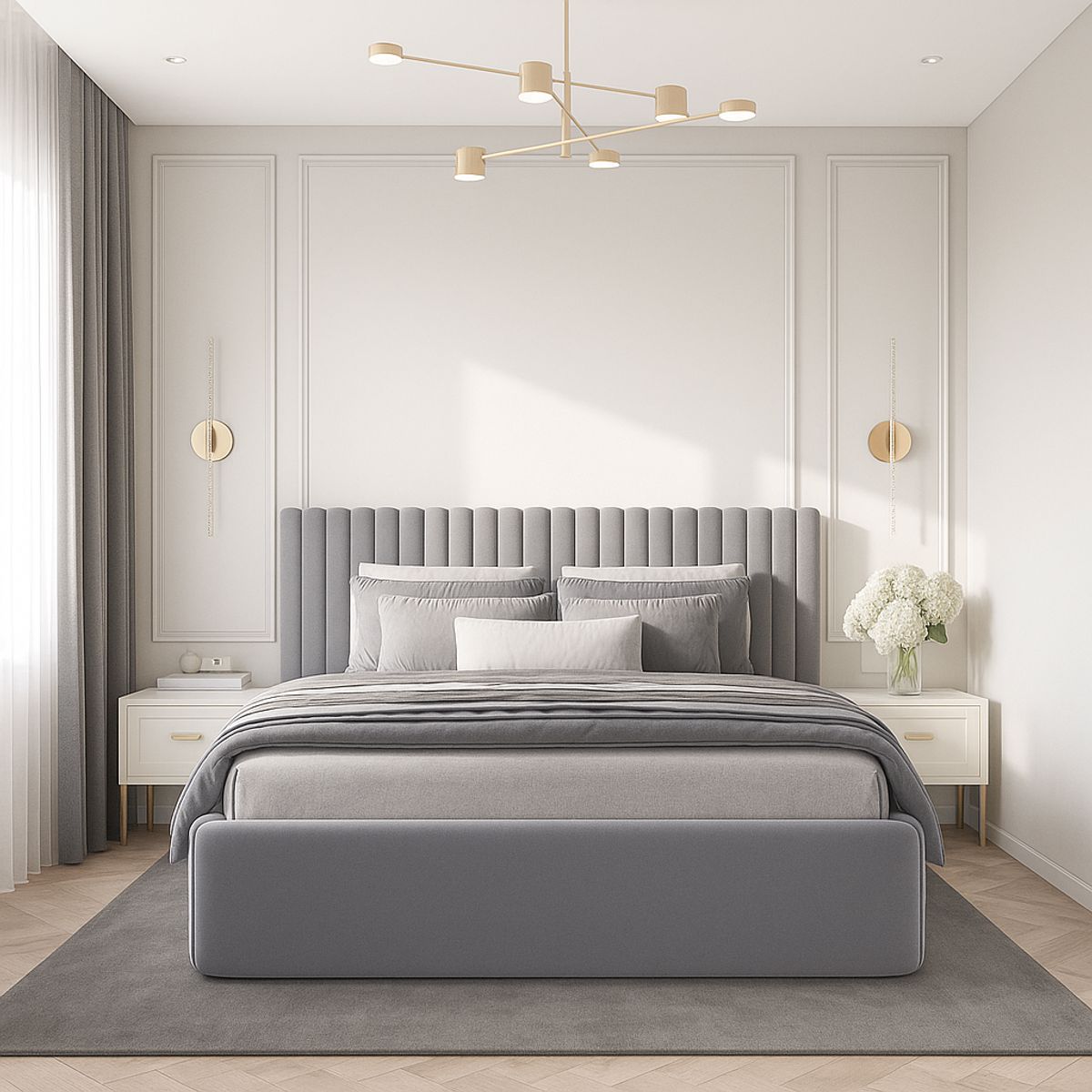 GENERICO - CAMA BOX TARIMA JUN QUEEN PLOMO