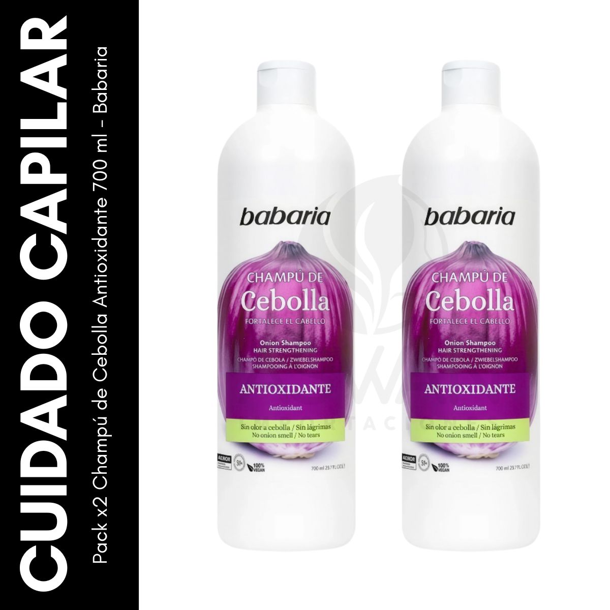 GENERICO - Pack x2 Champú de Cebolla Antioxidante 700 ml - Babaria
