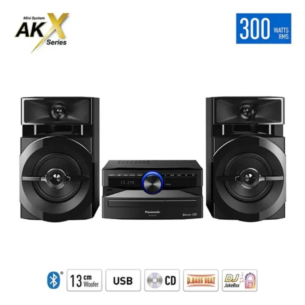 PANASONIC - Minicomponente Panasonic SC-AKX110PSK 300W RMS