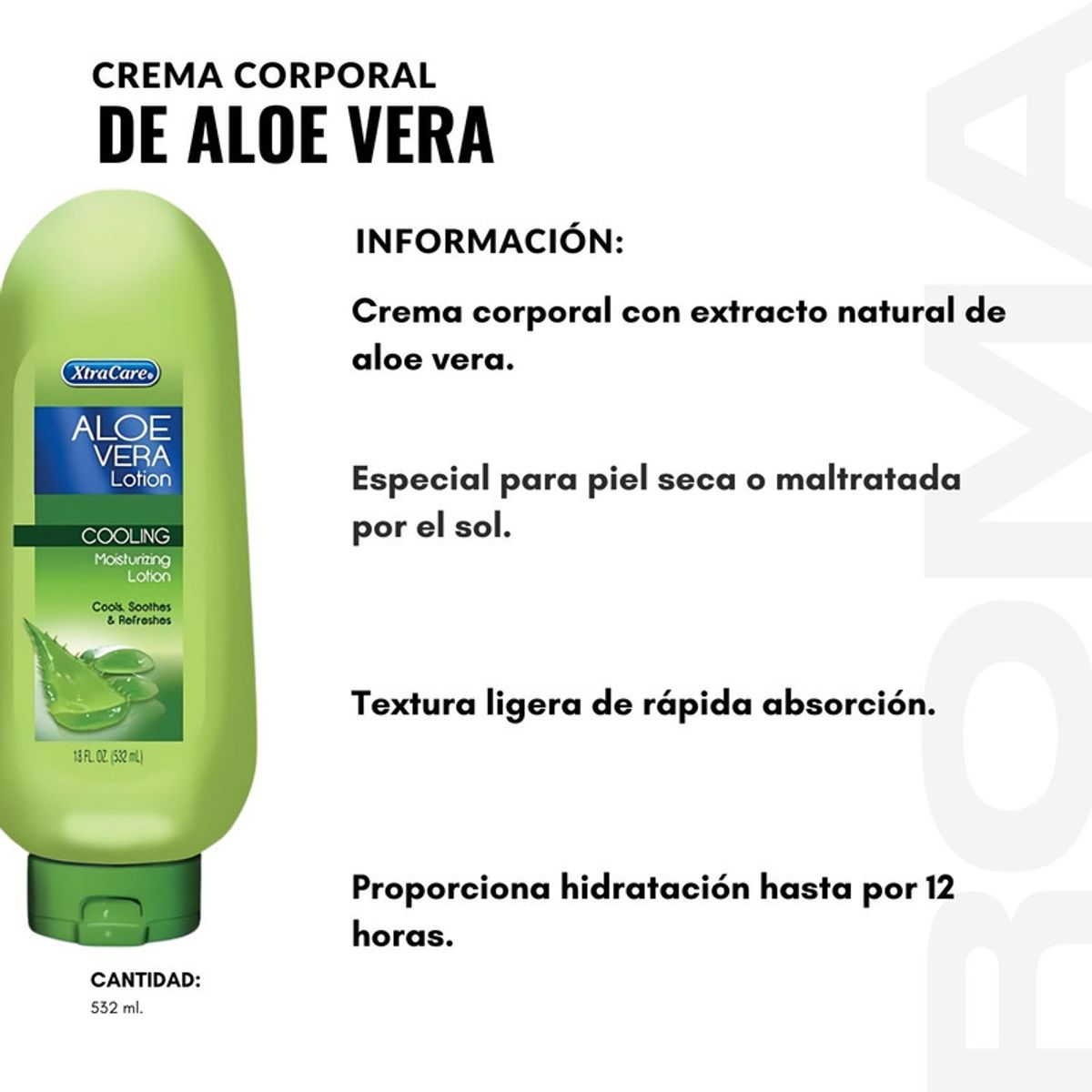 GENERICO - PACK 2 CREMA CORPORAL DE ALOE VERA 532ML XTRACARE