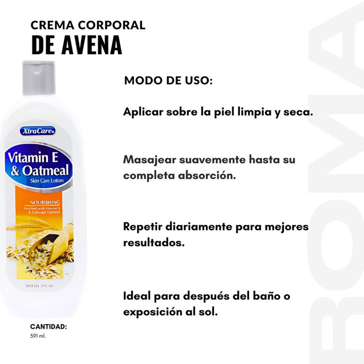 GENERICO - PACK 2 CREMA CORPORAL DE AVENA 591ML XTRACARE