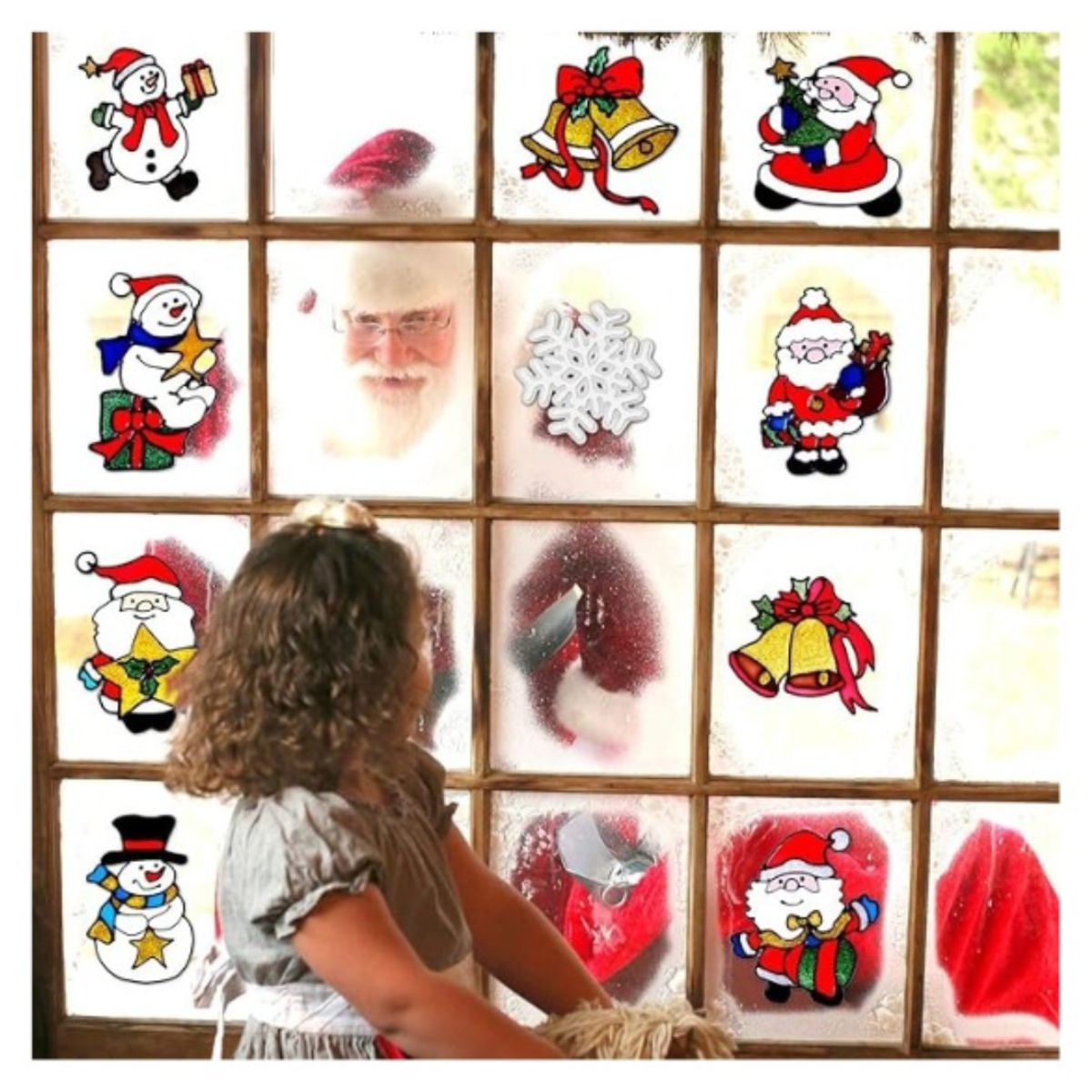 GENERICO - PACK DE 3 PEGATINAS NAVIDEÑAS - DECORACIÓN