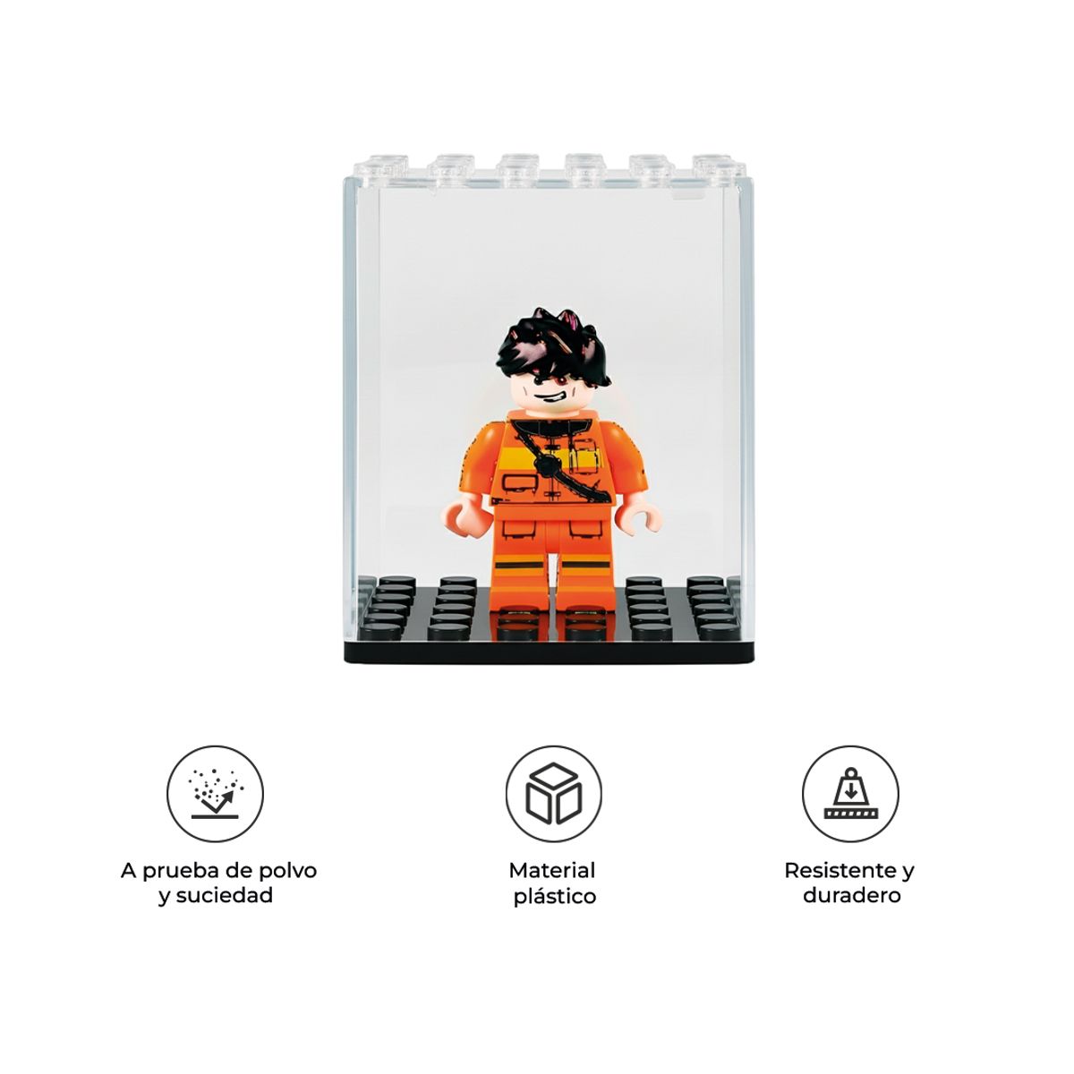 S&T - Caja Acrílica de Exhibición Apilable para Minifiguras MB-14 Transparente