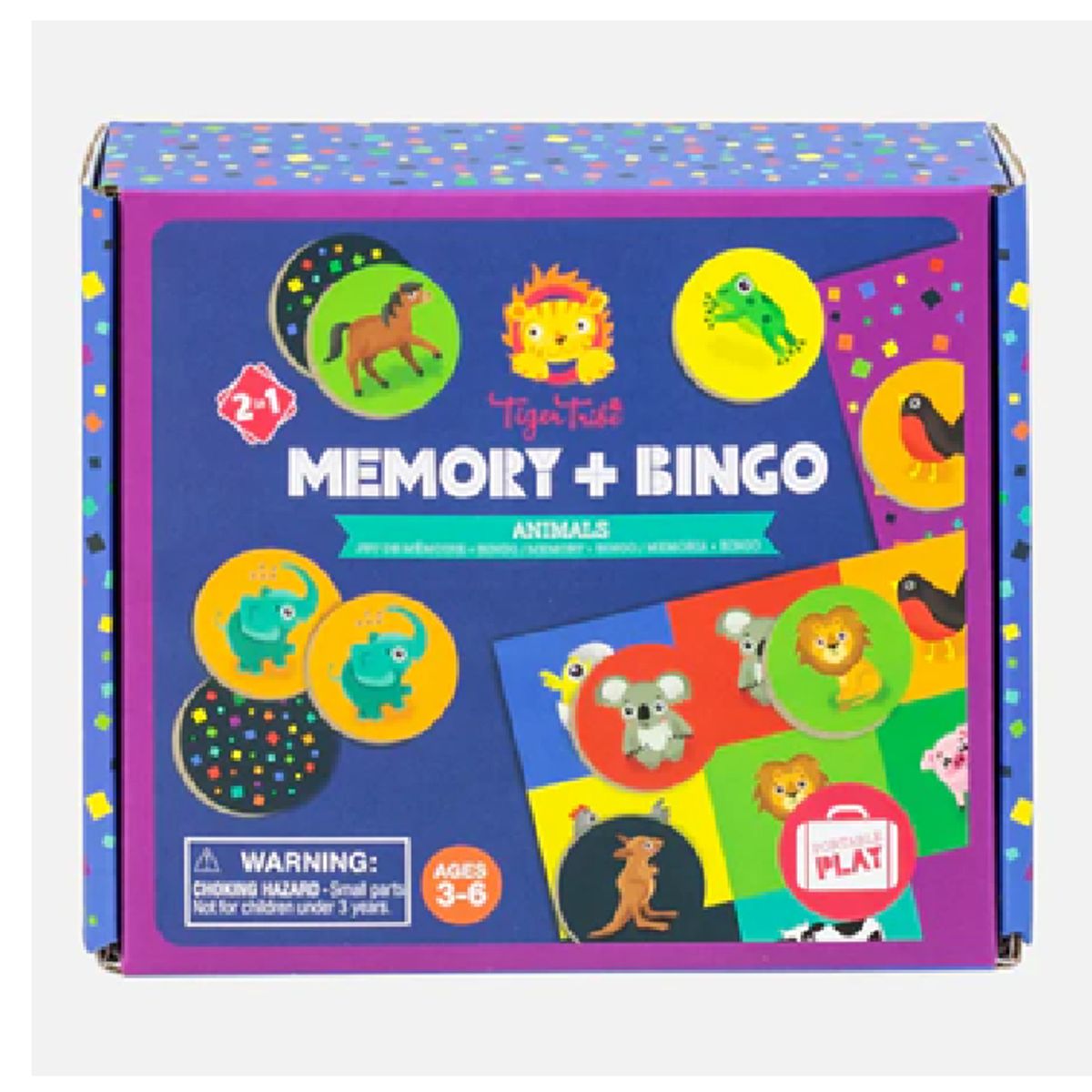 GENERICO - Juego de Memoria + Bingo - Animals