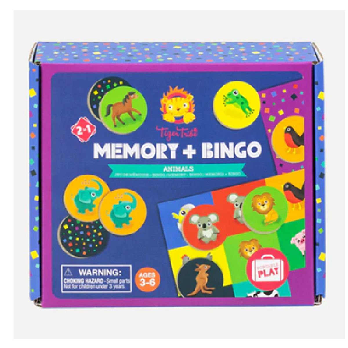 GENERICO - Juego de Memoria + Bingo - Animals