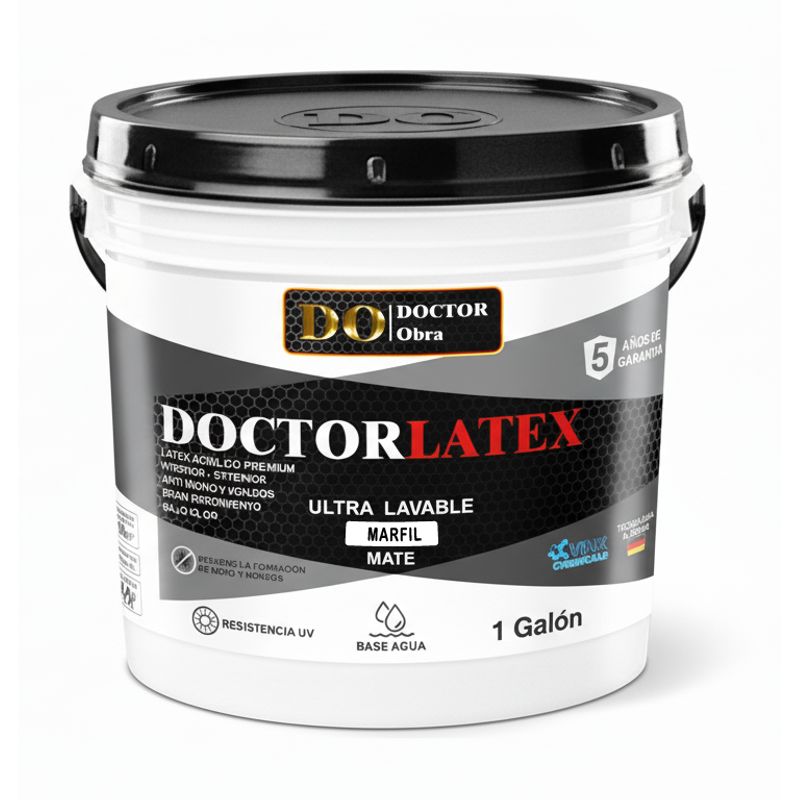 DO DOCTOR OBRA - PINTURA LATEX PREMIUM PARA PAREDES MARFIL ANTI MOHO Y HONGOS 1 GALÓN