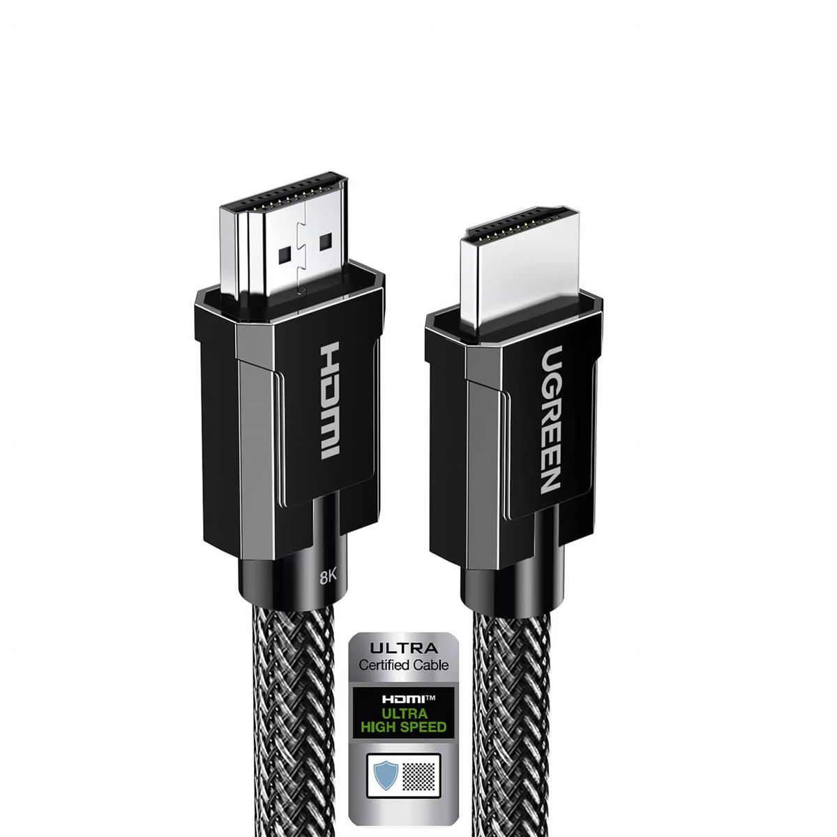 UGREEN - Cable HDMI v21 Certificado eARC HDR Ugreen 8K 60Hz 1M Gris 70319