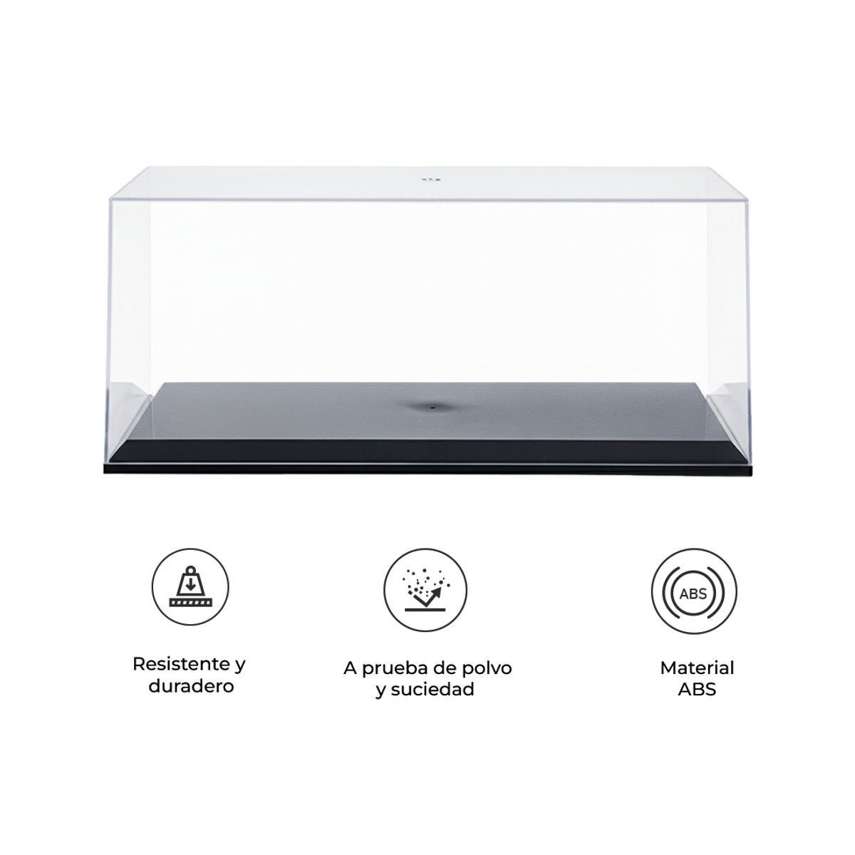 S&T - Caja de Exhibición Acrílica MB-18 con Base Negra