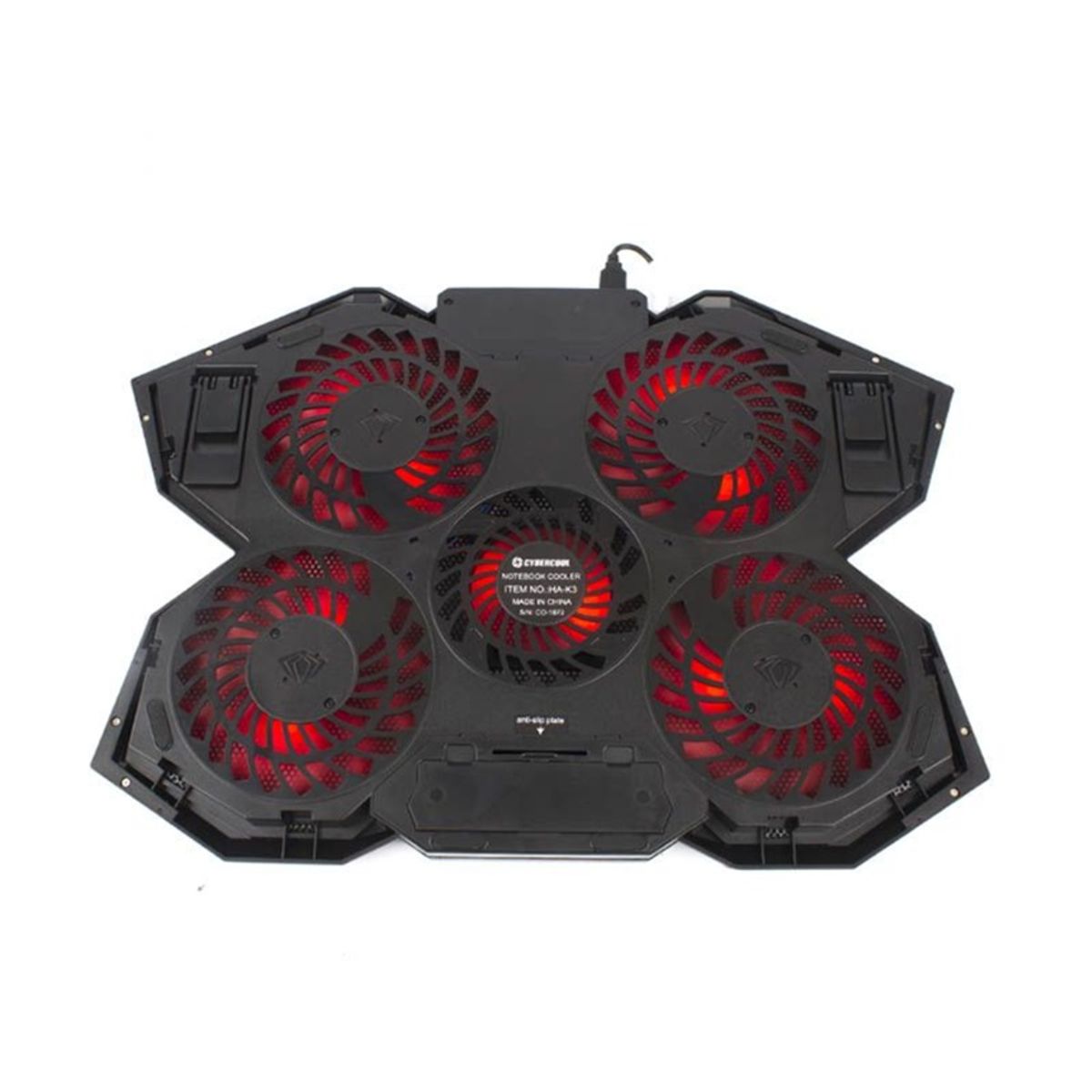 CYBERCOOL - COOLER CYBERCOOL PARA LAPTOP CON 5 VENTILADORES - HA-K3