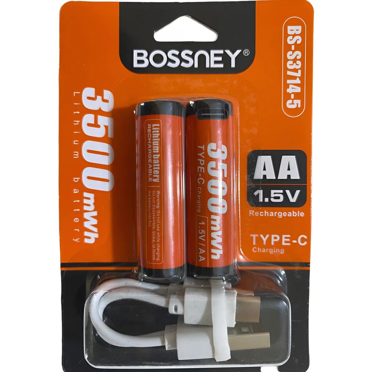 OEM - Pila AA Usb Recargable Litio Tipo C x 02 Unidades