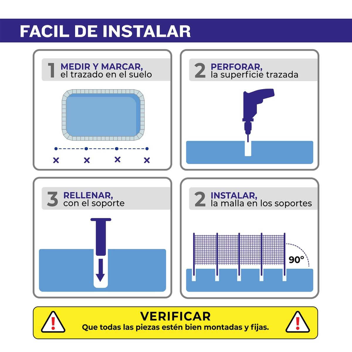 GENERICO - Reja de Seguridad para Piscina 122x366m