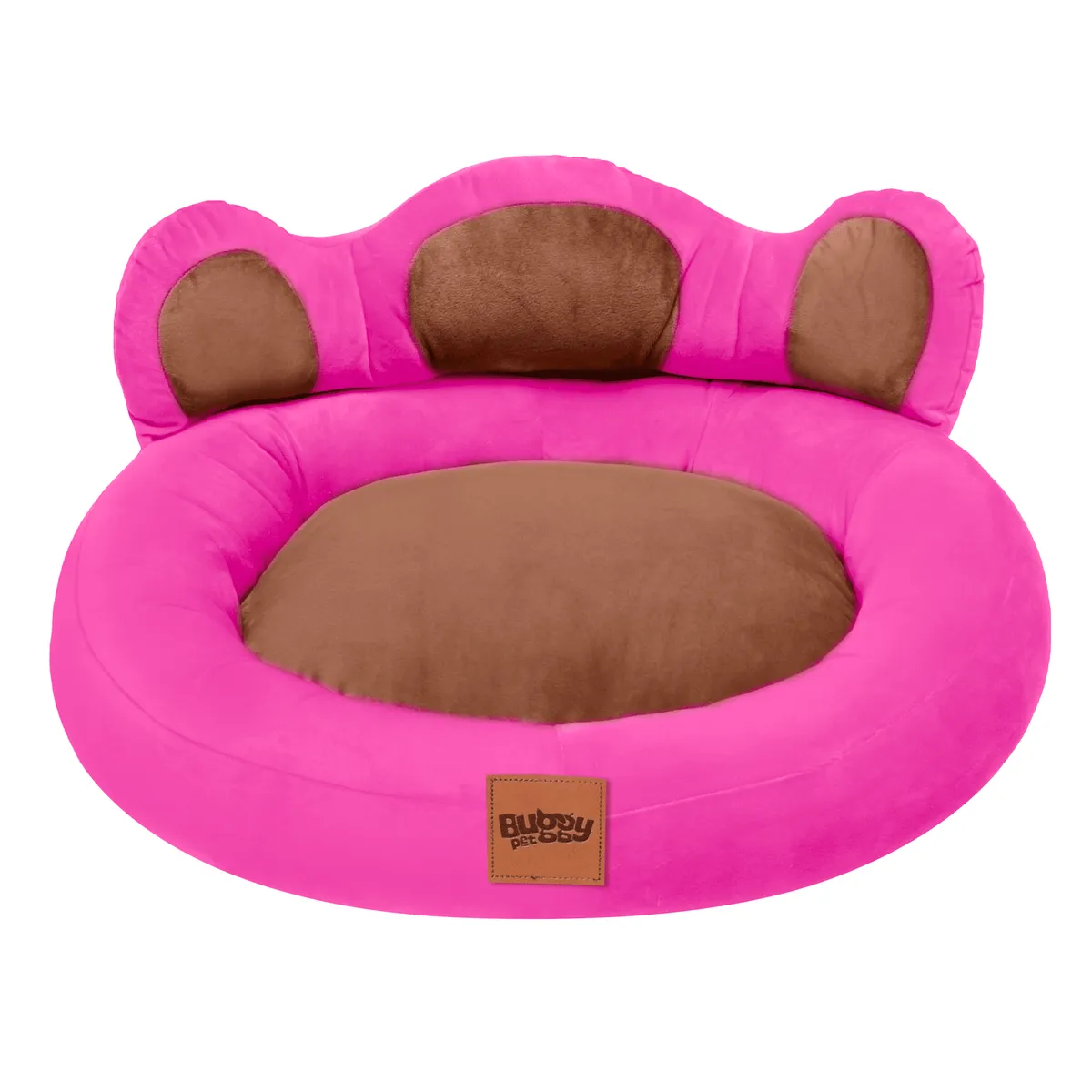 PRETTYPETS - CAMA PARA MASCOTA HUELLITA HIPOALERGENICA  FUCSIA TALLA XS