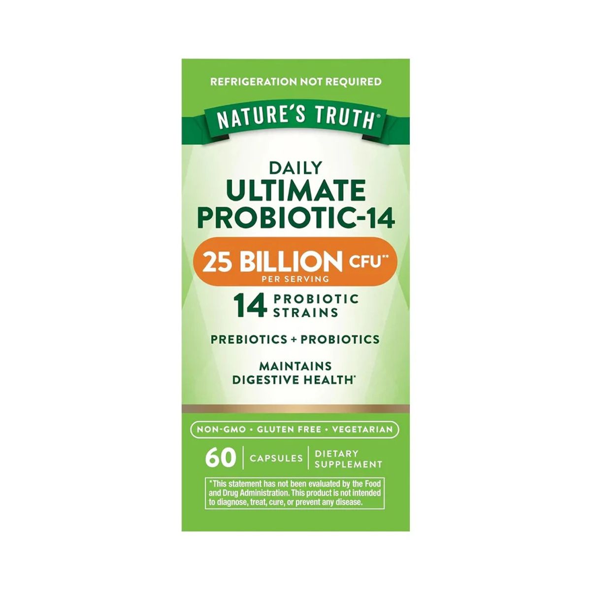 NATURE'S TRUTH - Prebióticos + Probióticos 25b Ufc 60 Capsulas Natures Truth
