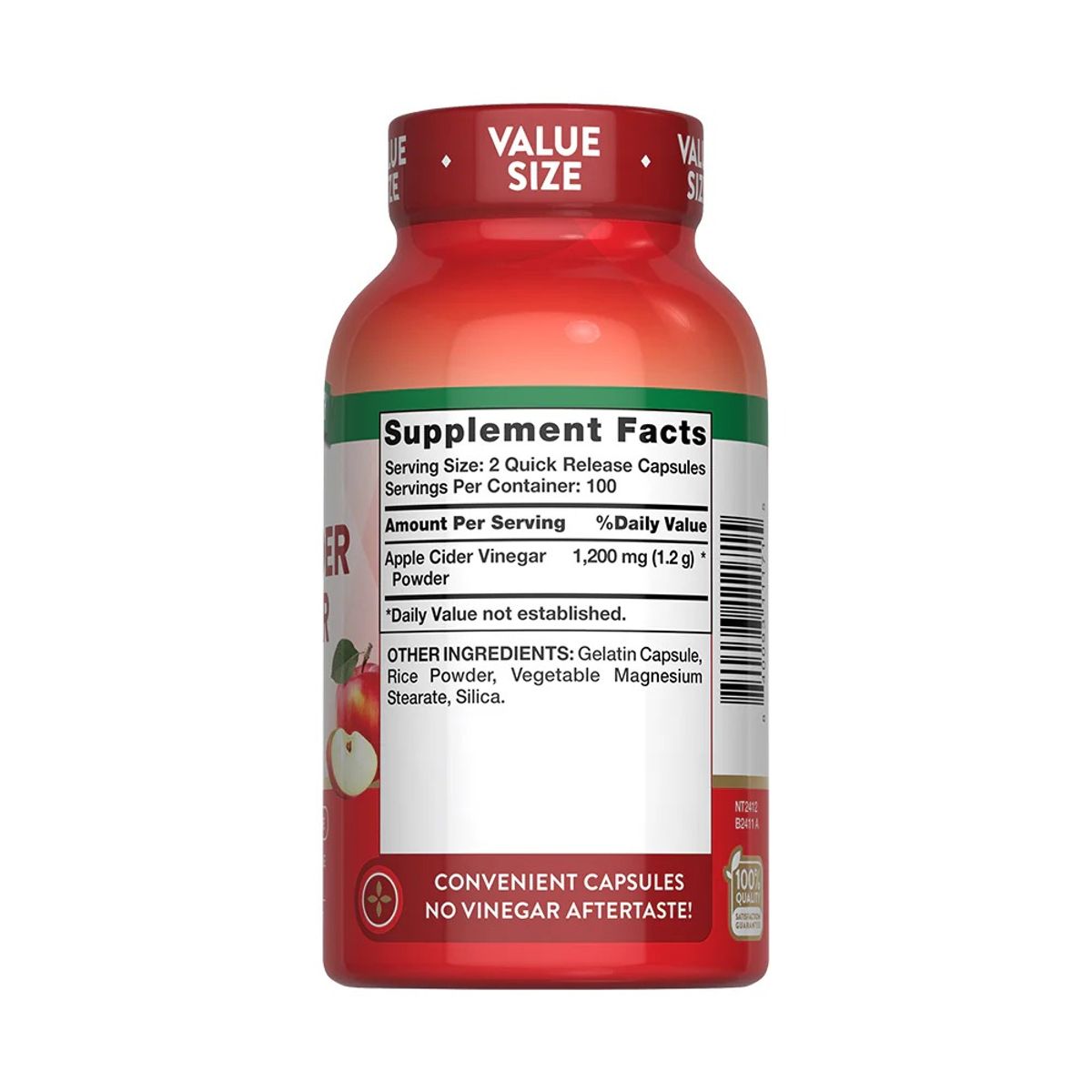 NATURE'S TRUTH - Vinagre De Manzana 1200 Mg - 200 Cápsulas Natures Truth