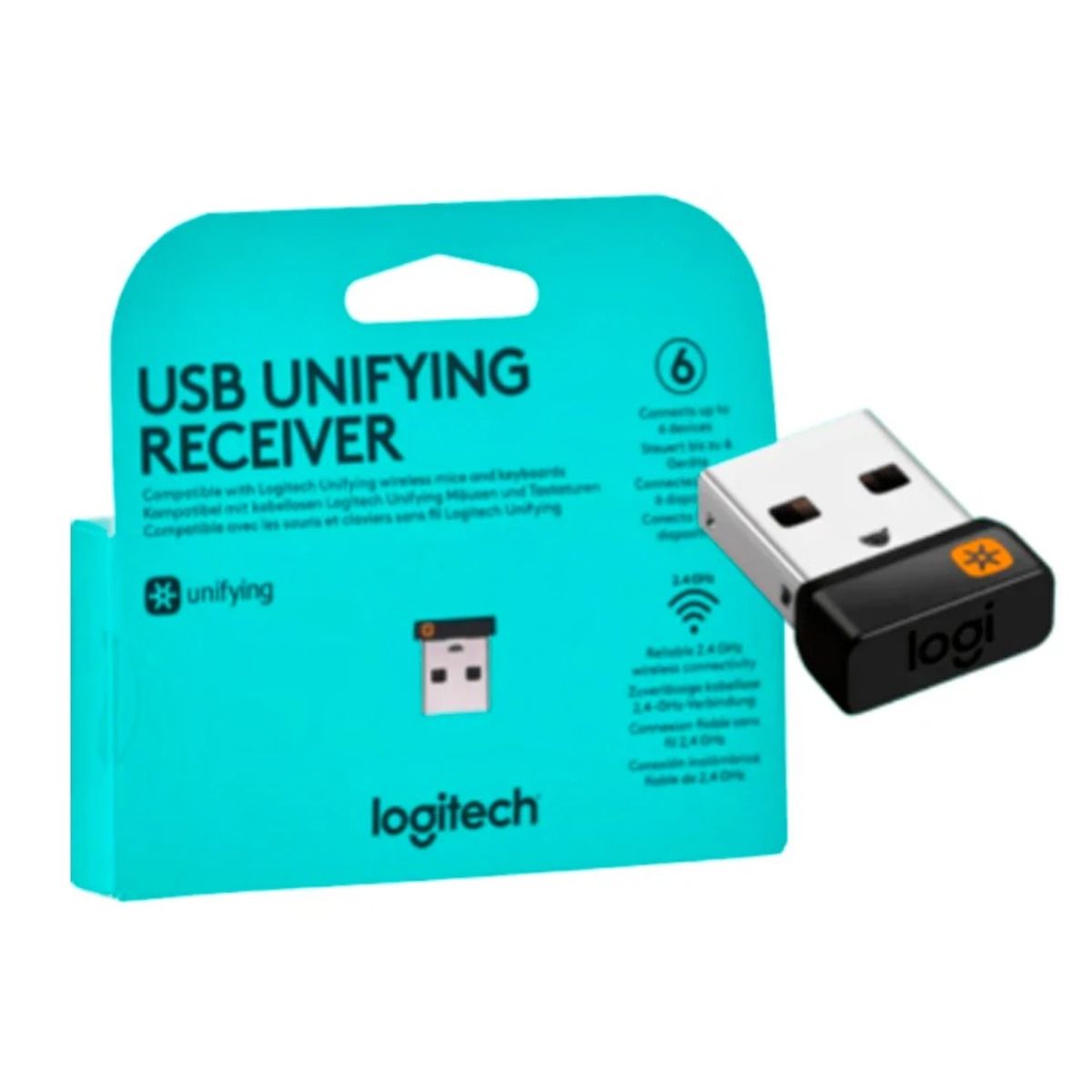 LOGITECH - Receptor usb Logitech Unifying Adaptador Mouse Teclado Itelsistem