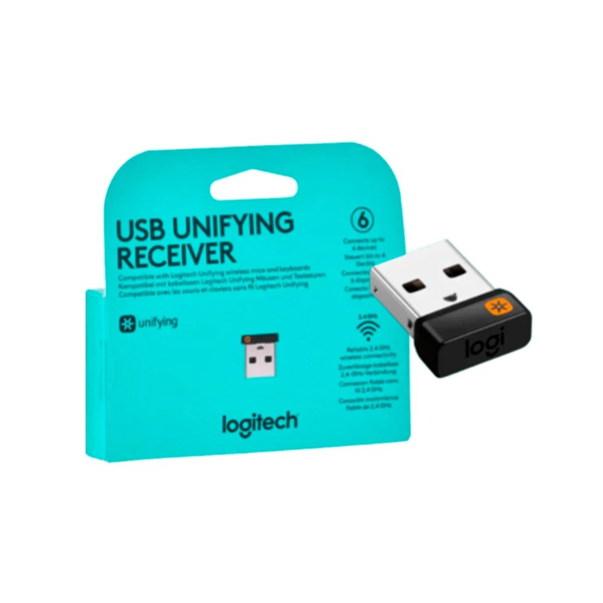 LOGITECH - Receptor usb Logitech Unifying Adaptador Mouse Teclado Itelsistem