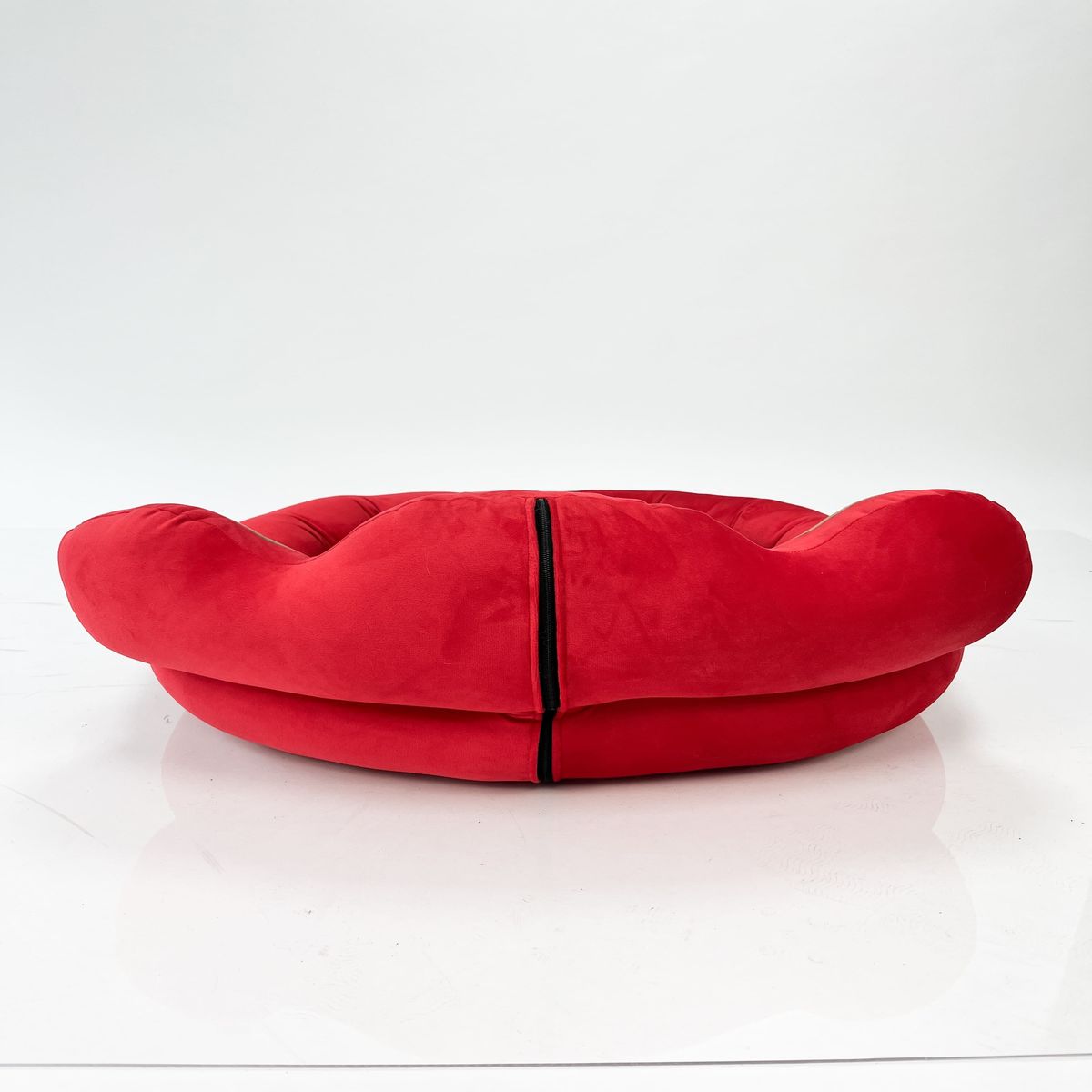 PRETTYPETS - CAMA PARA MASCOTA HUELLITA HIPOALERGENICA  ROJA TALLA XS