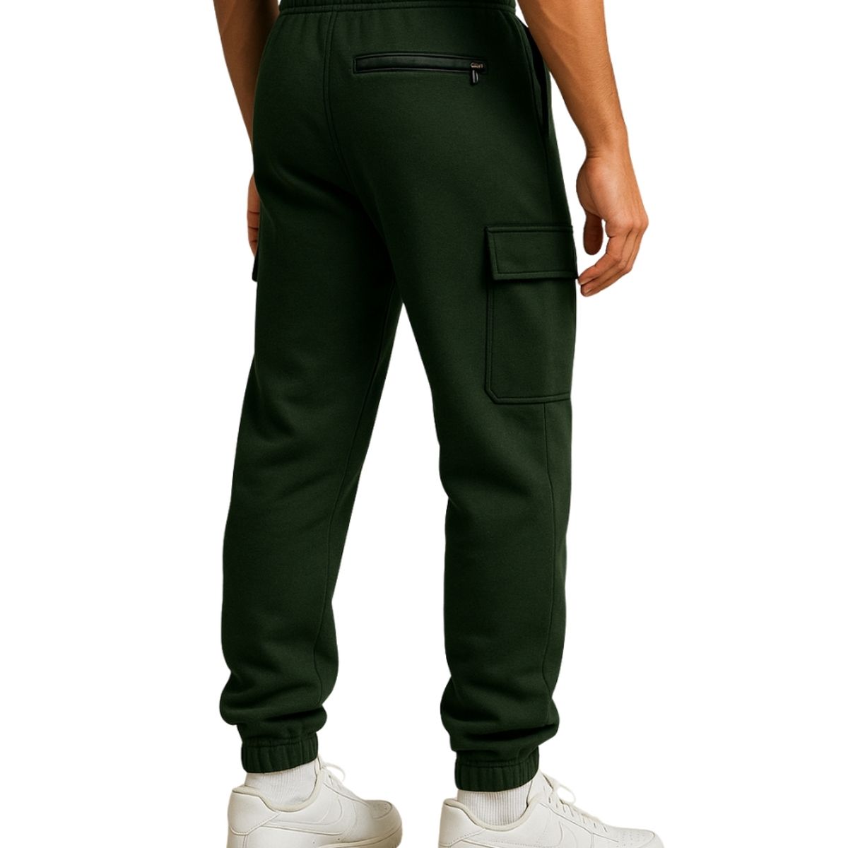 ENKI - Jogger Cargo Hombre Franela 201 - Buzo Urbano con Bolsillos - Calidez y Estilo Callejero