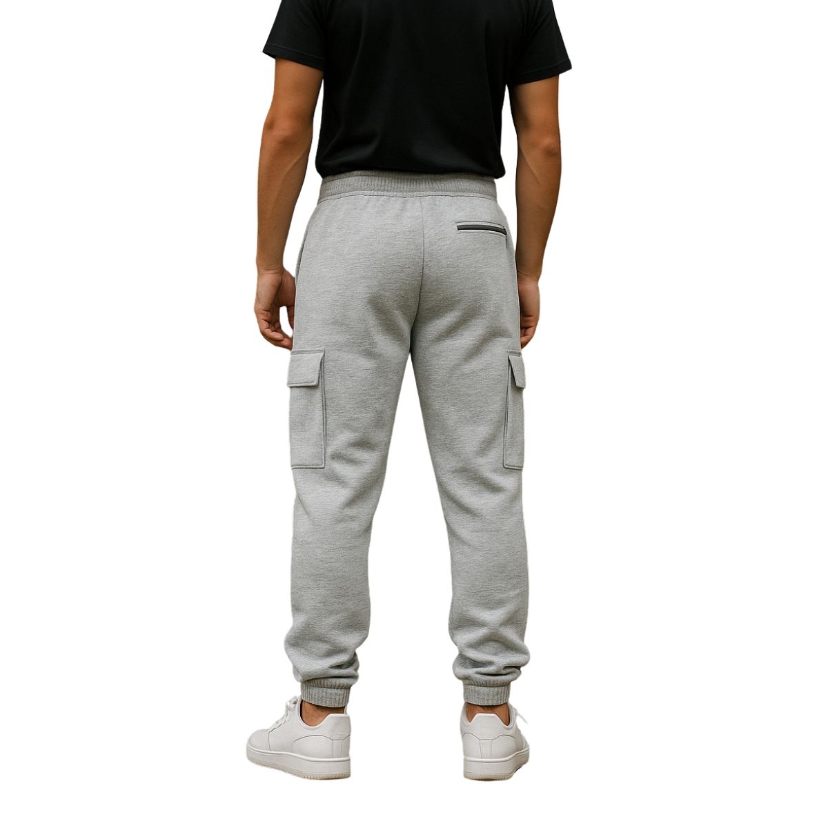 ENKI - Jogger Cargo Hombre Franela 201 - Buzo Urbano con Bolsillos - Calidez y Estilo Callejero