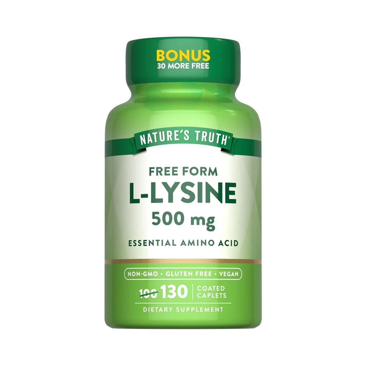 NATURE'S TRUTH - L-lisina 500 Mg 130 Cápsulas Natures Truth