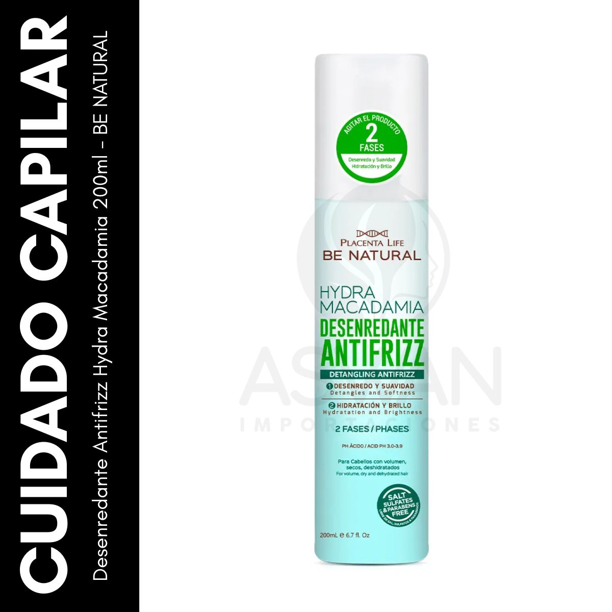 GENERICO - Desenredante Antifrizz Hydra Macadamia 200ml - BE NATURAL