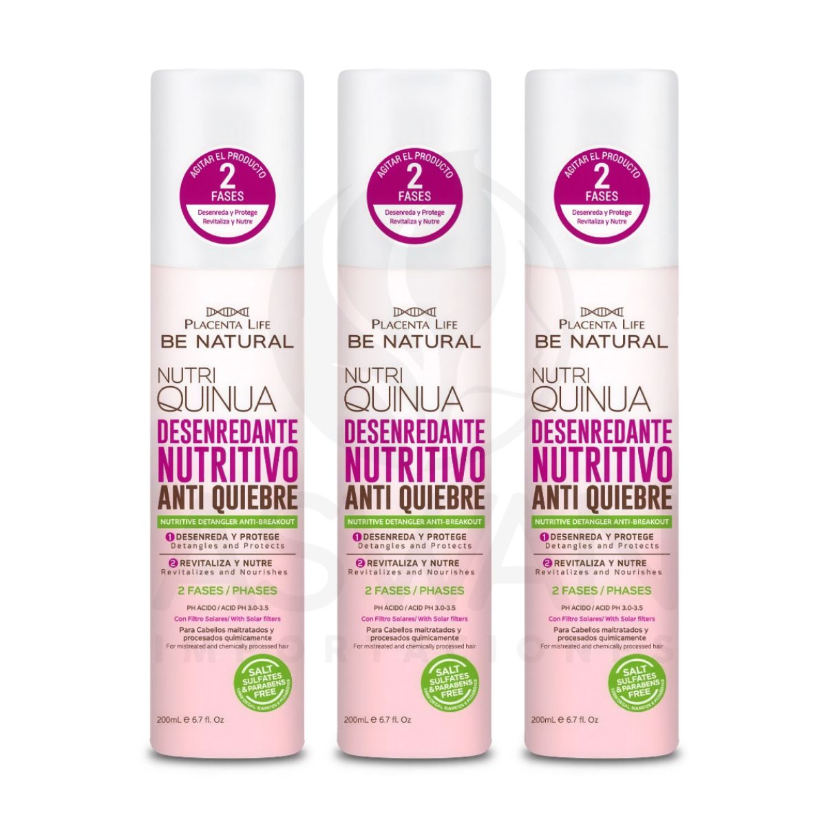 GENERICO - Pack x3 Desenredante Anti Quiebre 200ml - BE NATURAL