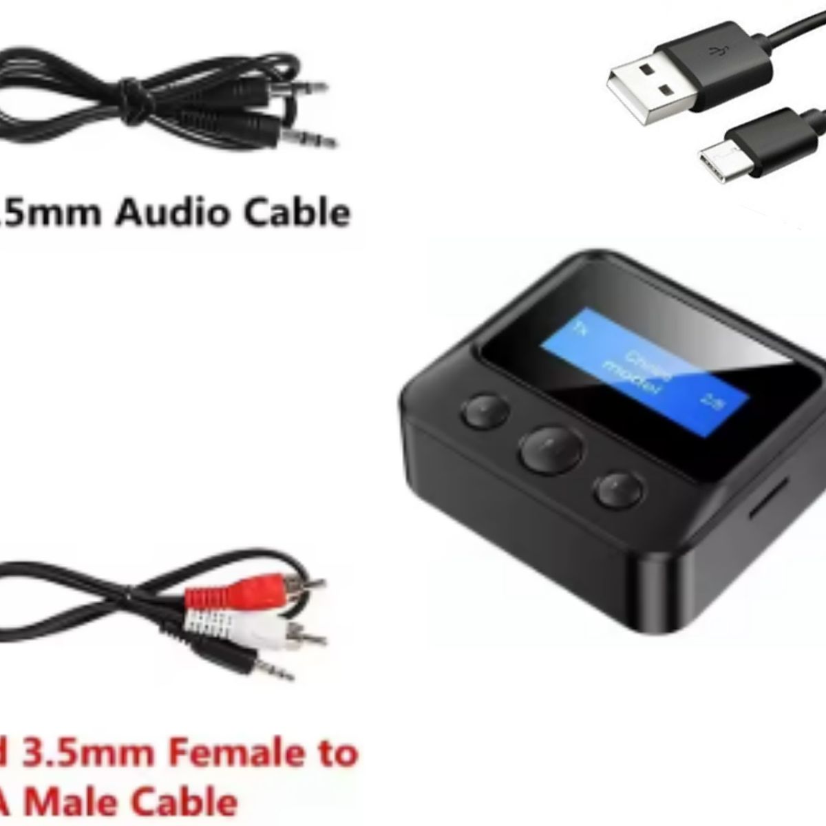 GENERICO - Adaptador Transmisor Receptor Bluetooth 5.0 Hifi Rca Auxiliar C39S