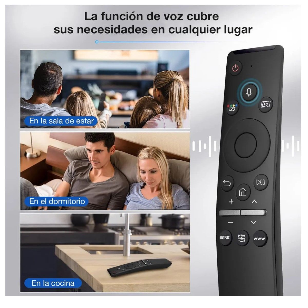 GENERICO - Control Para Samsung Smart Tv 4k Curve Con Voz Bn59-01357a