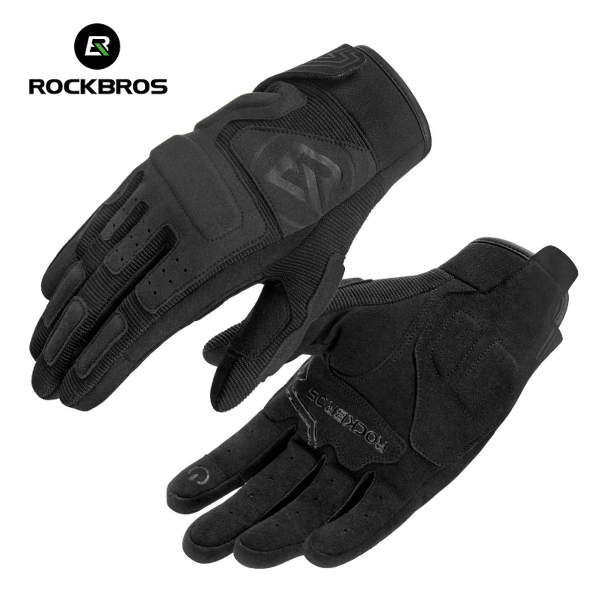 ROCKBROS - Guantes Rockbros para Moto Negros - Talla L