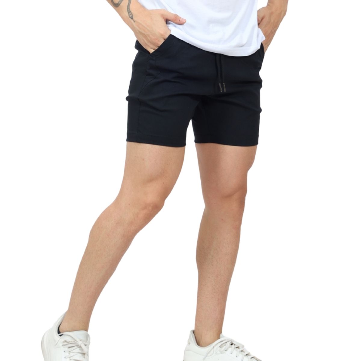 ENKI - Bermuda Hombre Tela Stone - Short Casual de Drill - Estilo Urbano y Máxima Frescura
