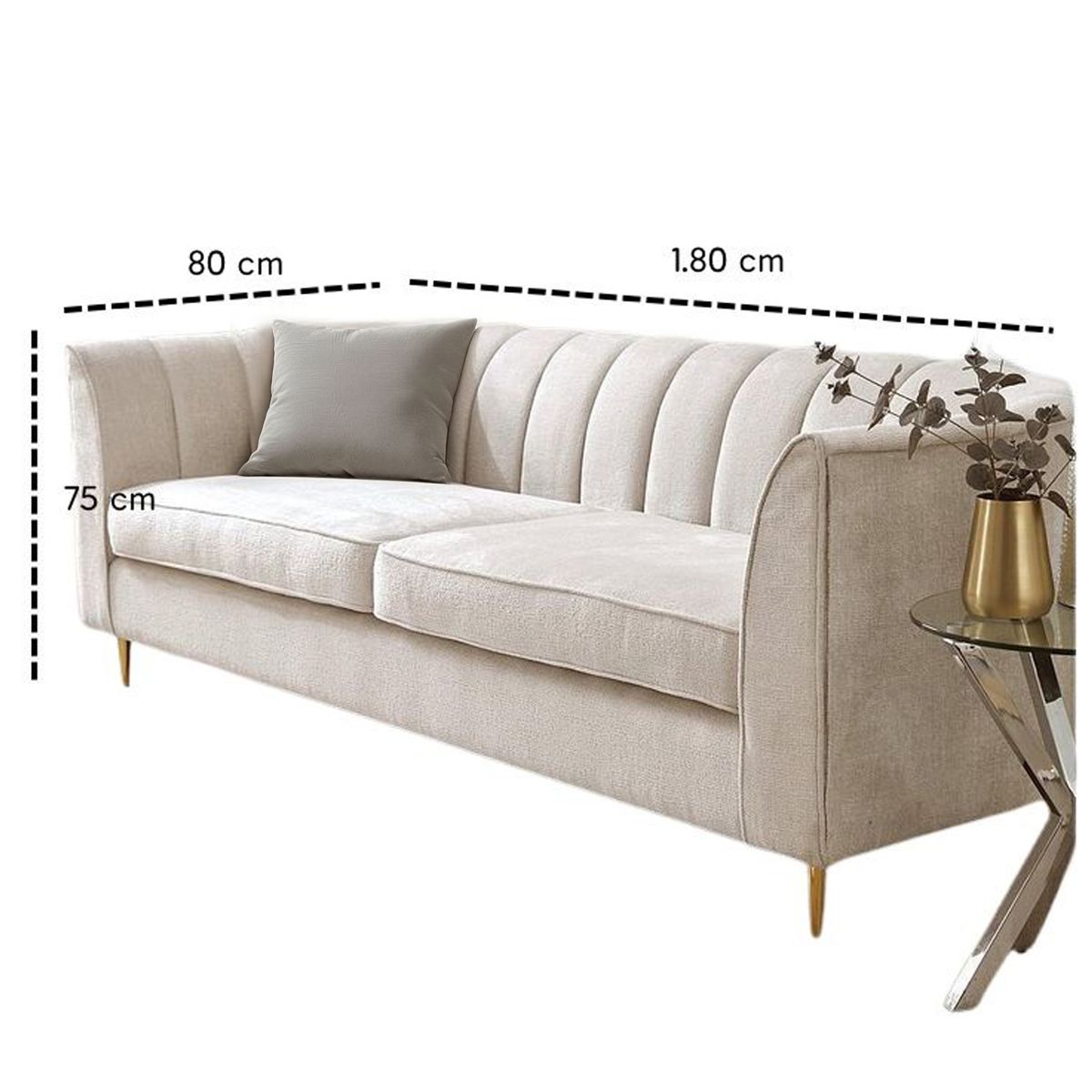 GENERICO - SOFA ELISIA 2 CUERPOS - IVORY