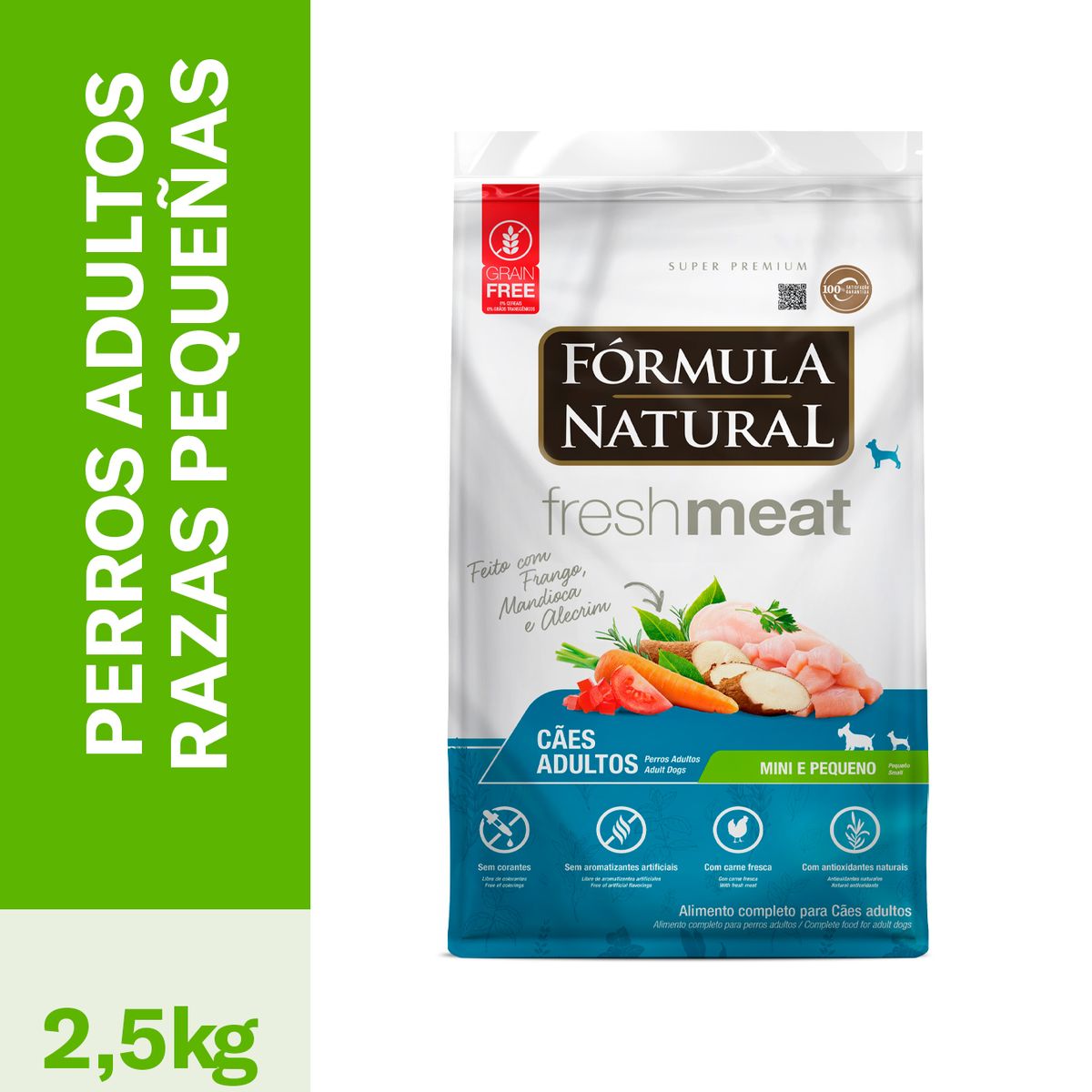 AGROVET - COMIDA PARA PERRO ADULTO RAZA PEQUEÑA FORMULA NATURAL 2,5 KG
