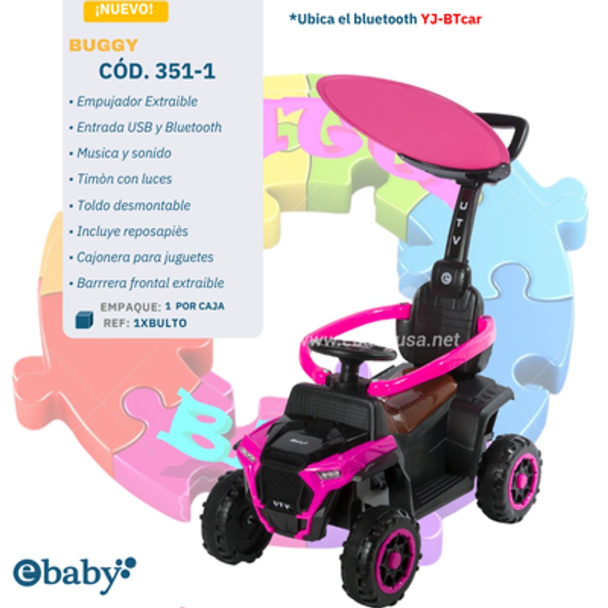 EBABY - BUGGY- COD351-1 ROSADO